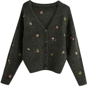 New Zara Mushroom Cardigan 